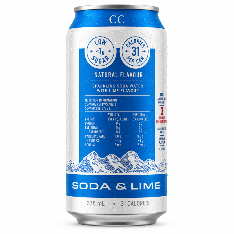 CAN CLUB SODA & LIME 4.8% 375ML