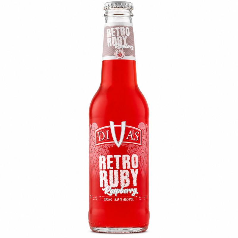 DIVAS RETRO RUBY RASP 330ML