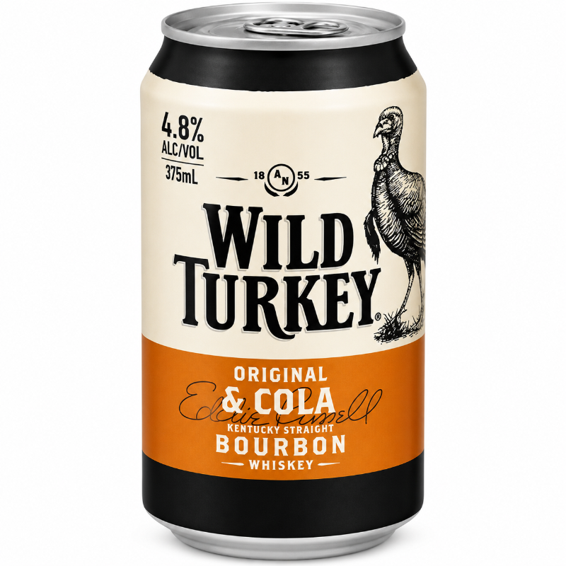 WILD TURKEY & COLA 4.8% 375ML