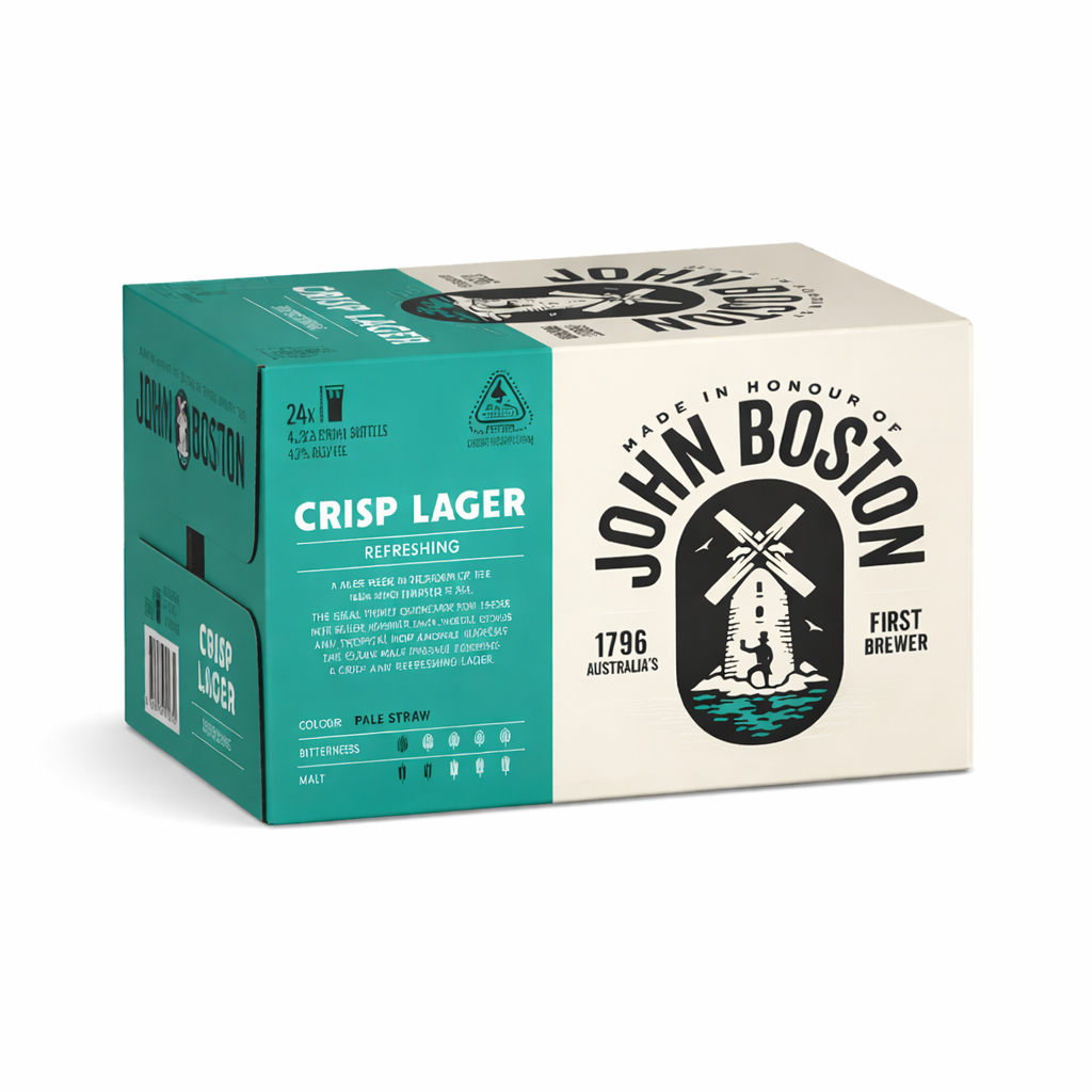 John Boston Crisp Lager Bottle
