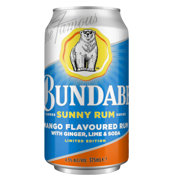 Bundaberg Sunny Rum Series Mango Rum, Ginger, Lime & Soda 375ml