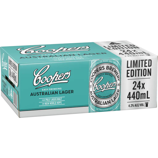 Coopers Australian Lager Limited Edition Cans 24x440ml