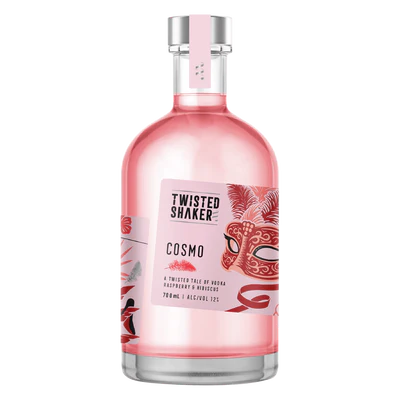 Twisted Shaker Raspberry Hibiscus Cosmo Bottled Cocktail 200ml