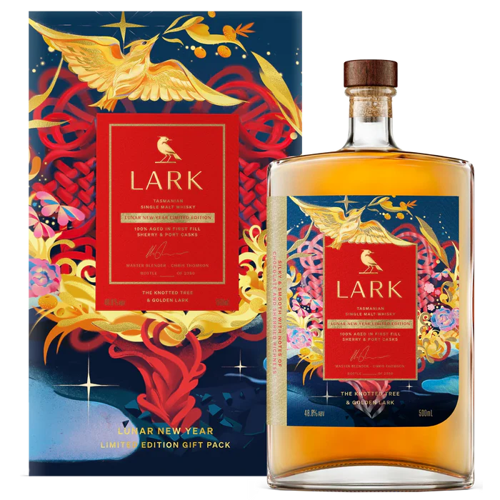 Lark Lunar New Year The Knotted Tree & Golden Lark Single Malt Australian Whisky 500ml
