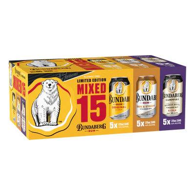 Bundaberg Limited Edition Mixed 15 Cans 375ml