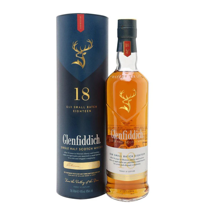 Glenfiddich 18 Year Old Speyside Single Malt Scotch Whisky 700 ml