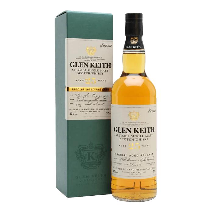Glen Keith 25 Year Old Single Malt Scotch Whisky 700ml