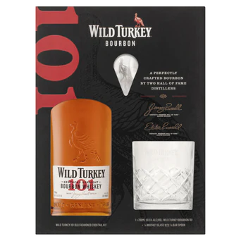 Wild Turkey 101 Bourbon Whiskey Gift Pack 700ml