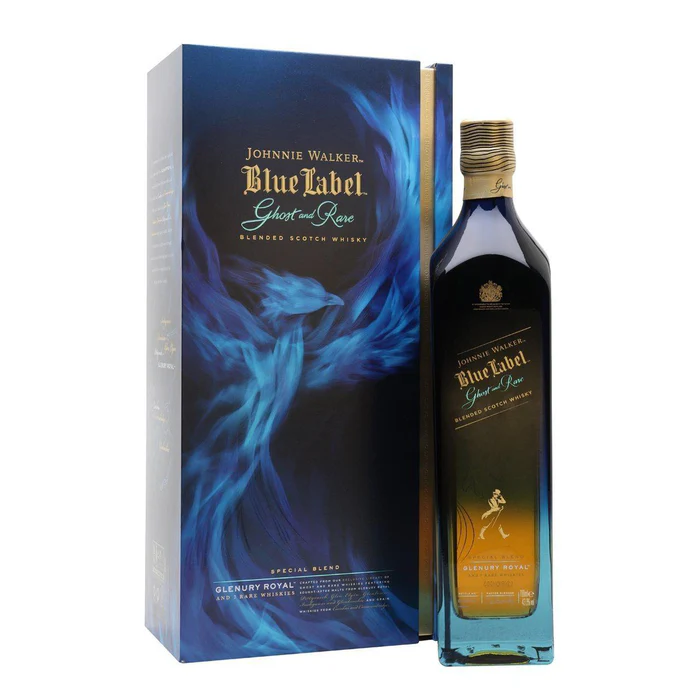 Johnnie Walker Blue Label Ghost and Rare Glenury Royal Blended Scotch Whisky 700 ml