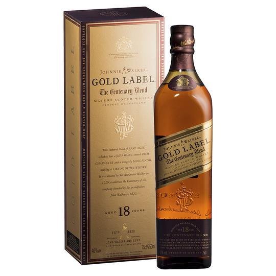 Johnnie Walker Gold Label The Centenary Blend 18 Year Old Blended Scotch Whisky 750 ml - Old (Vintage) Packaging
