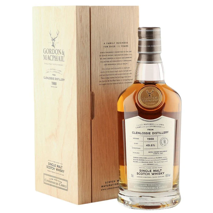 Gordon & Macphail Connoisseurs Choice 1988 Glenlossie 32 Year Old Cask Strength Single Malt Scotch Whisky 700ml