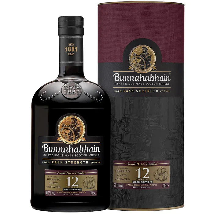 Bunnahabhain 12 Year Old Cask Strength 2023 Single Malt Scotch Whisky 700 ml