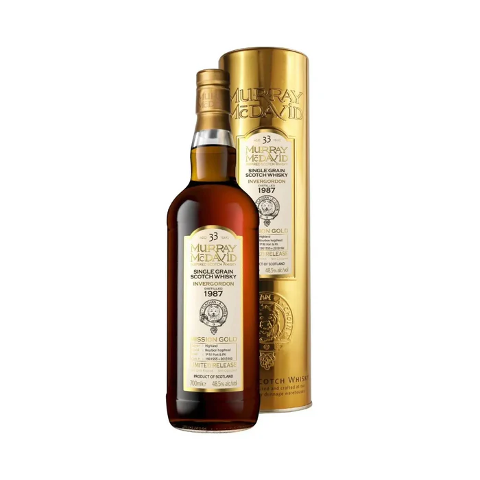 Murray Mcdavid Invergorden 2021 33 Year Old Single Grain Whisky 1st Fill Port & PX Finish 700 ml