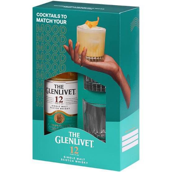 The Glenlivet 12 Year Old Whisky & 2 Glass Gift Pack 700 ml