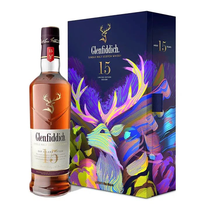 Glenfiddich 15 Year Old Limited Edition Design & Flask Single Malt Scotch Whisky 700 ml